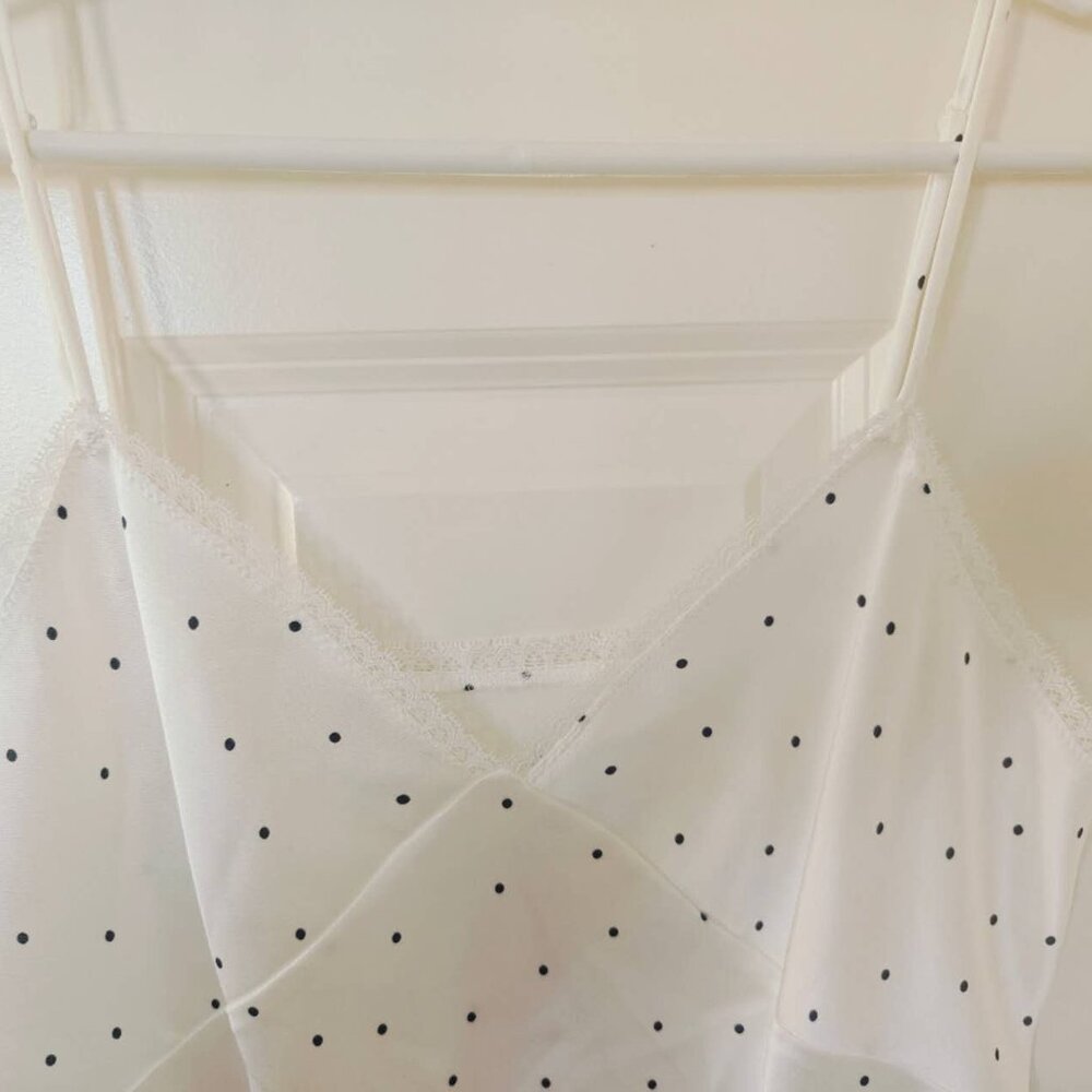 NWT Vince Sheer Dot-Print Silk Lined Blouse with matching camisole - Picture 7 of 7